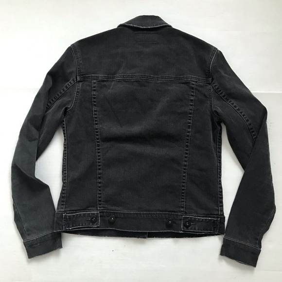 Articles of Society Factory Distressed Black Denim Jean Taylor Jacket Small - Picture 6 of 7